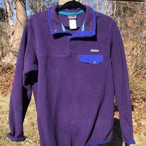 Purple Patagonia Synchilla Fleece Pullover